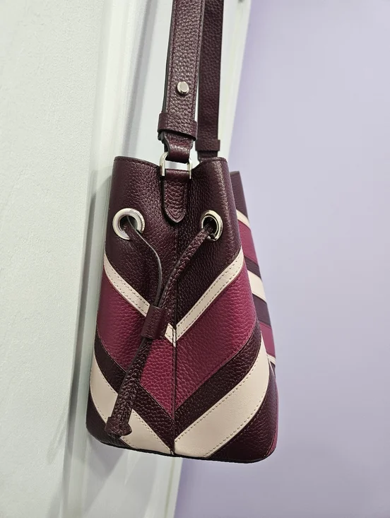 Kate Spade 2 PC SET - Marti Chevron Bucket Bag & Wallet - Picture 7 of 16